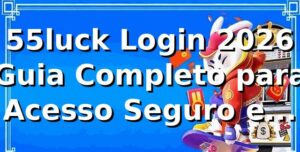 55luck Login 2026 🚀 Guia Completo para Acesso Seguro e Rápido